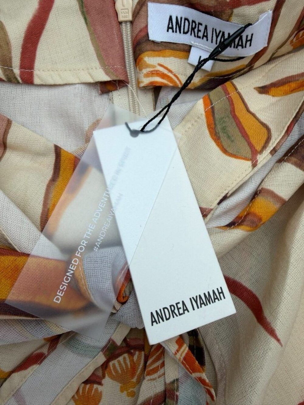 NWT Andrea Iyamah Floral Summer Wrap Maxi Skirt Size L - Picture 6 of 10